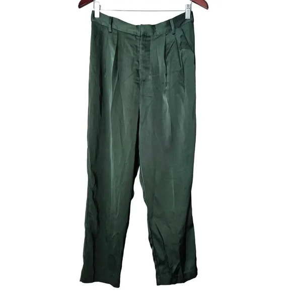 Jason Wu Women Pants Medium Green Satin Dressy Lounge - Picture 1 of 5
